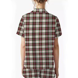 ScotsTee Shop Scottish MacLean Dress Ancient Crest Women's Short Sleeve Short Set Tartan Pyjama Set
