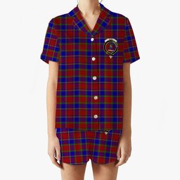 ScotsTee Shop Scottish Mair Crest Women's Short Sleeve Short Set Tartan Pyjama Set