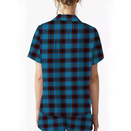 ScotsTee Shop Scottish Home Ancient Crest Women's Short Sleeve Short Set Tartan Pyjama Set