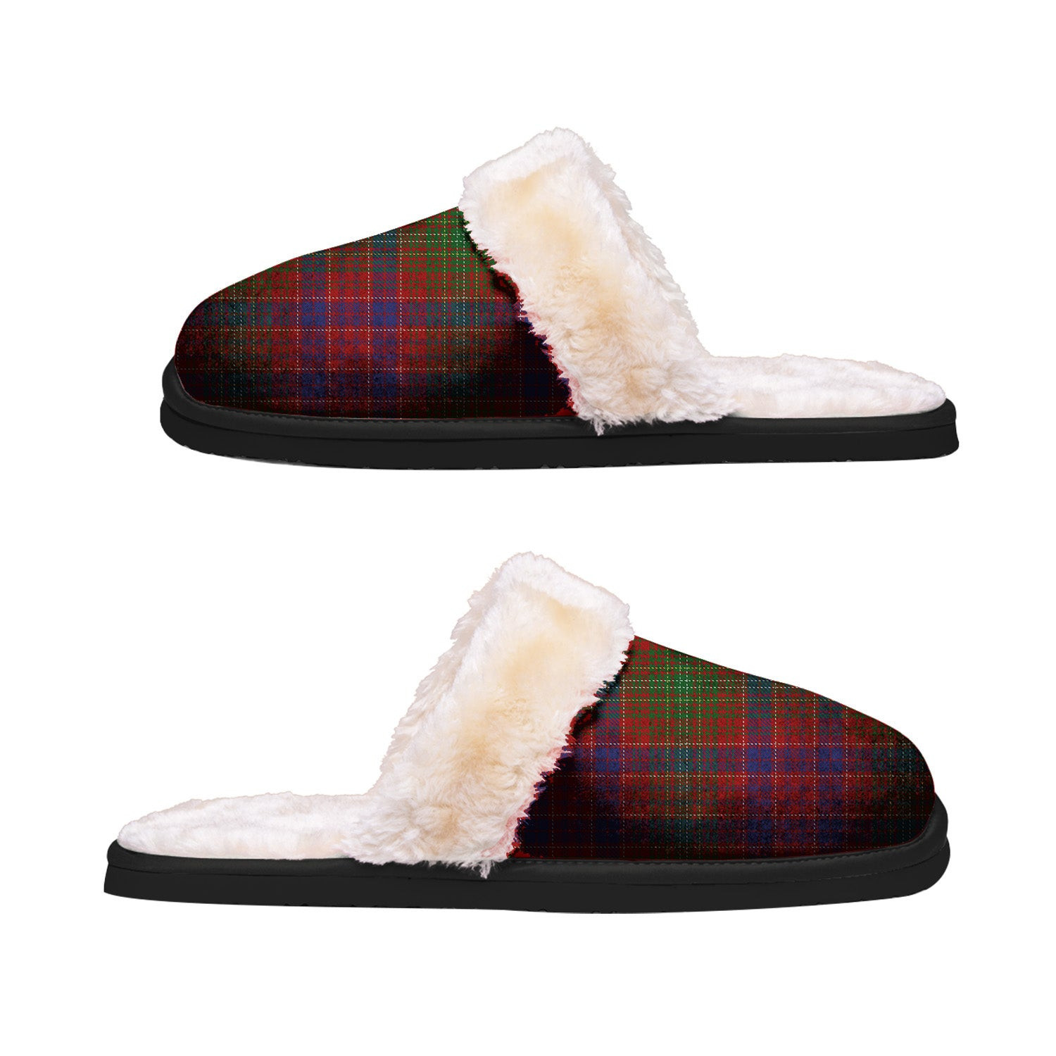 ScotsTee Shop Scottish Lumsden Short Clan Tartan Slippers Warm House Plush Slippers