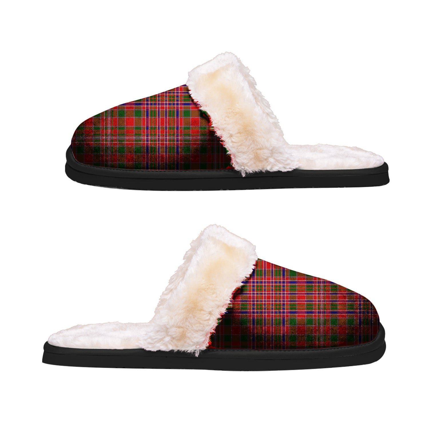 ScotsTee Shop Scottish MacAlister Modern Clan Tartan Slippers Warm House Plush Slippers