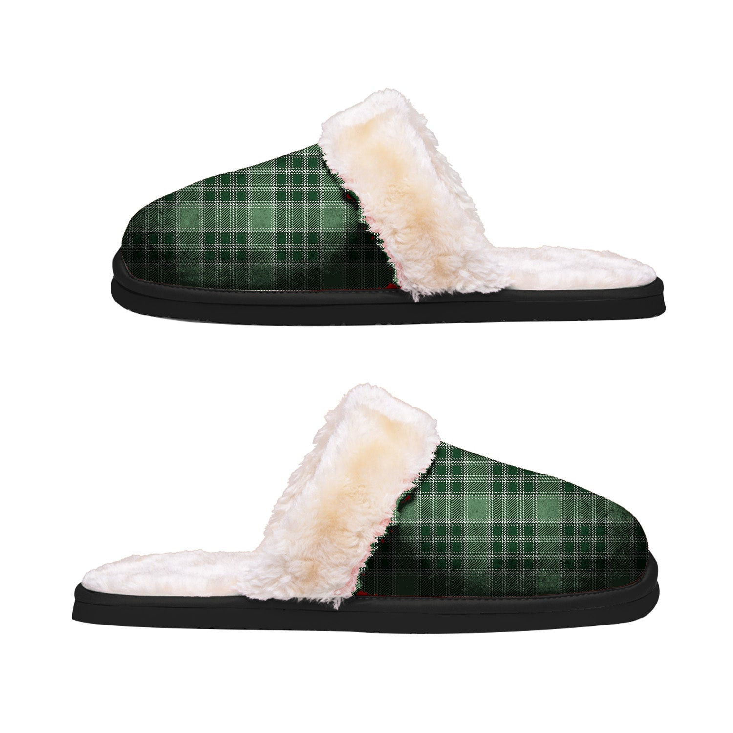 ScotsTee Shop Scottish MacDonald Lord of the Isles Hunting 01 Clan Tartan Slippers Warm House Plush Slippers