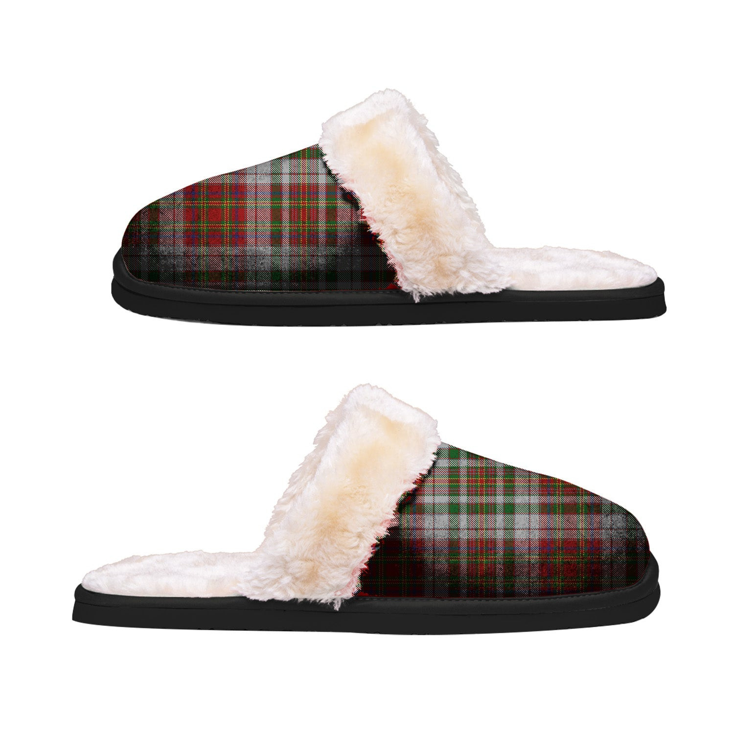 ScotsTee Shop Scottish MacAlister Dress Clan Tartan Slippers Warm House Plush Slippers