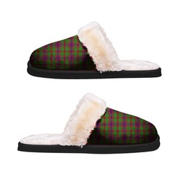 ScotsTee Shop Scottish Logan Light Clan Tartan Slippers Warm House Plush Slippers