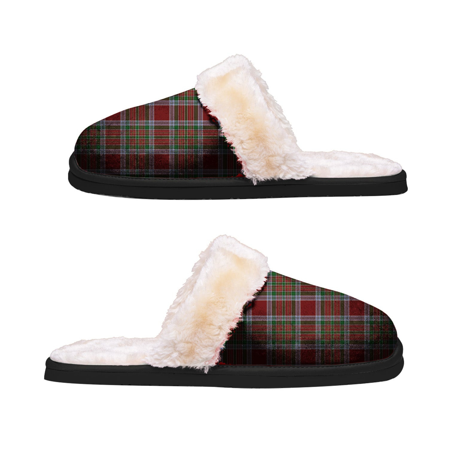 ScotsTee Shop Scottish MacBain Chief Clan Tartan Slippers Warm House Plush Slippers