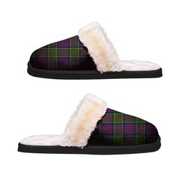 ScotsTee Shop Scottish MacDonald of Clanranald Clan Tartan Slippers Warm House Plush Slippers