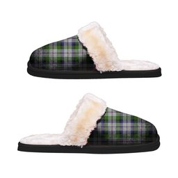 ScotsTee Shop Scottish MacNaughton Dress Clan Tartan Slippers Warm House Plush Slippers