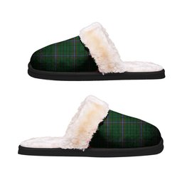 ScotsTee Shop Scottish MacRae Clan Tartan Slippers Warm House Plush Slippers