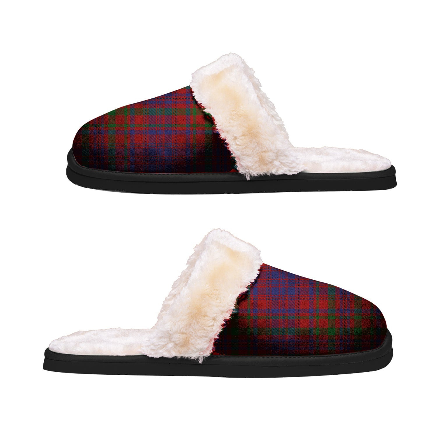 ScotsTee Shop Scottish MacLeod of Tullibardine Clan Tartan Slippers Warm House Plush Slippers