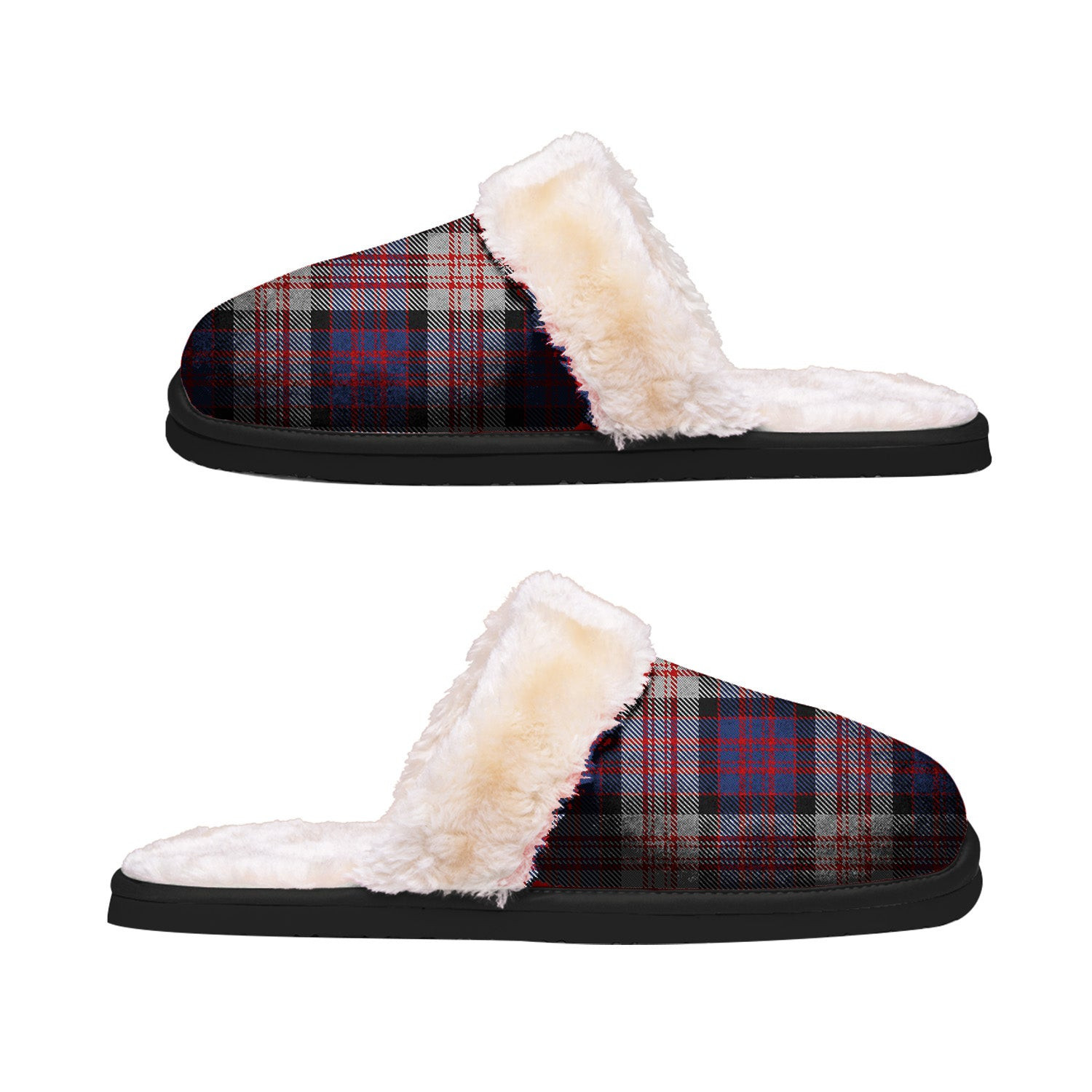 ScotsTee Shop Scottish MacDonald Pattern of Plaids Clan Tartan Slippers Warm House Plush Slippers