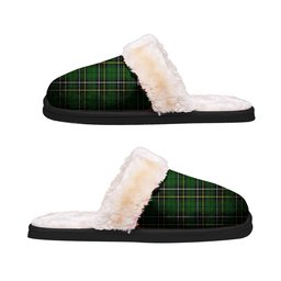 ScotsTee Shop Scottish MacAlpin (MacAlpine) Modern 02 Clan Tartan Slippers Warm House Plush Slippers