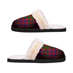 ScotsTee Shop Scottish MacColl Hunting Clan Tartan Slippers Warm House Plush Slippers