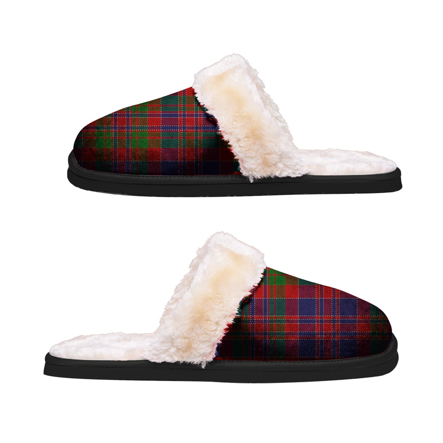 ScotsTee Shop Scottish MacDonald of Boisdale Clan Tartan Slippers Warm House Plush Slippers