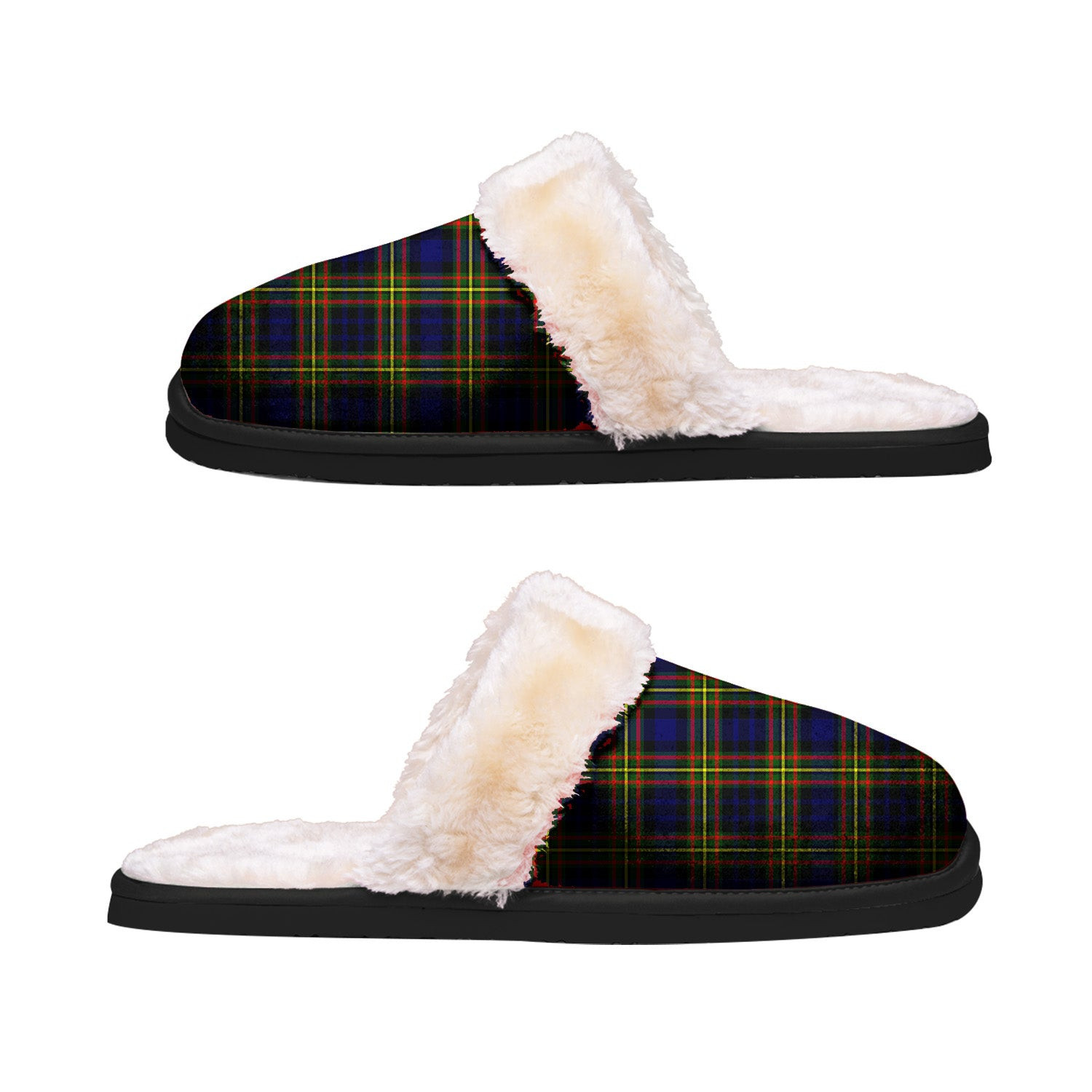 ScotsTee Shop Scottish MacLellan Modern Clan Tartan Slippers Warm House Plush Slippers