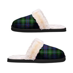 ScotsTee Shop Scottish MacKenzie Modern Clan Tartan Slippers Warm House Plush Slippers