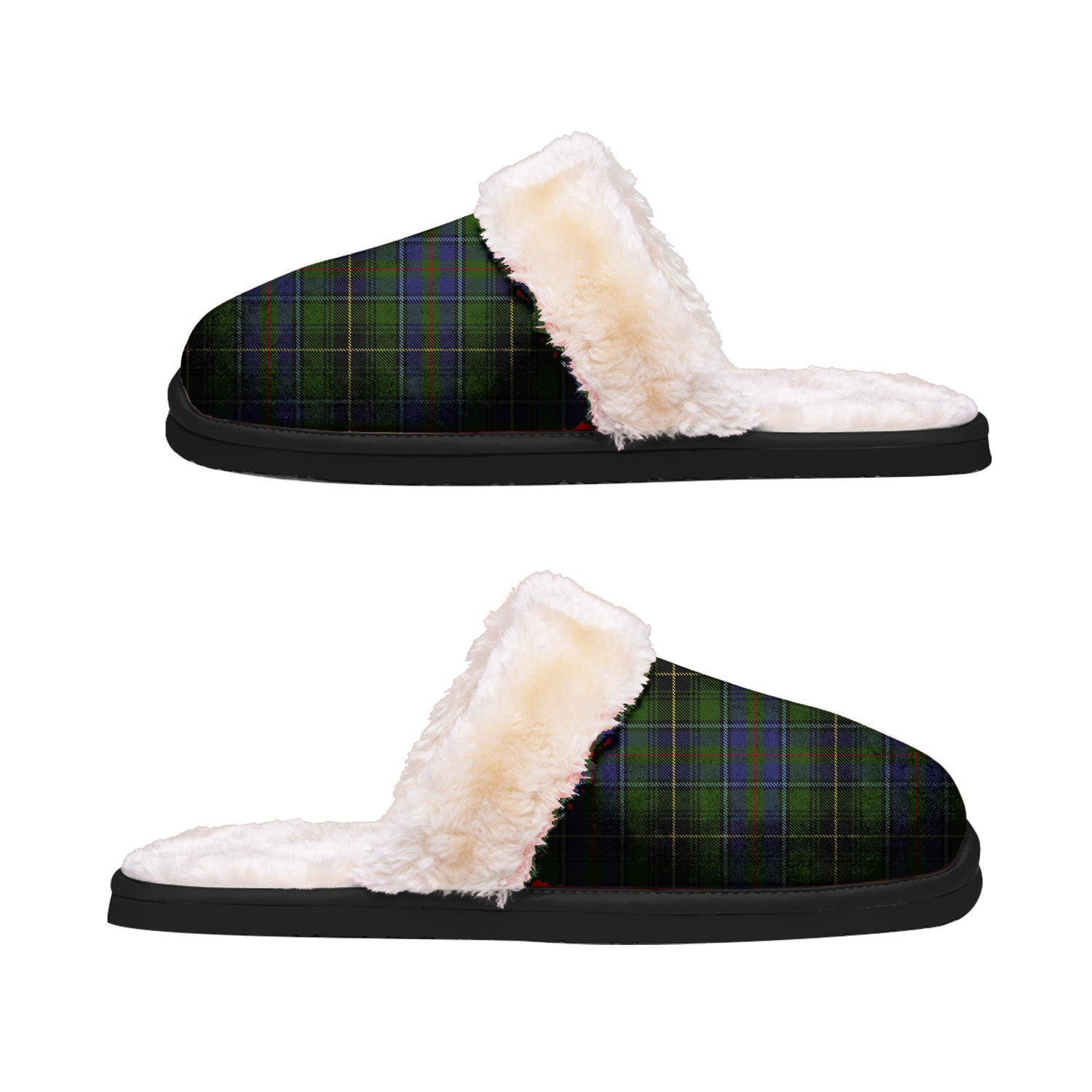 ScotsTee Shop Scottish MacInnes Clan Tartan Slippers Warm House Plush Slippers