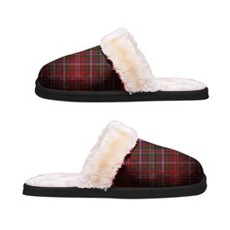 ScotsTee Shop Scottish MacDougall 04 Clan Tartan Slippers Warm House Plush Slippers