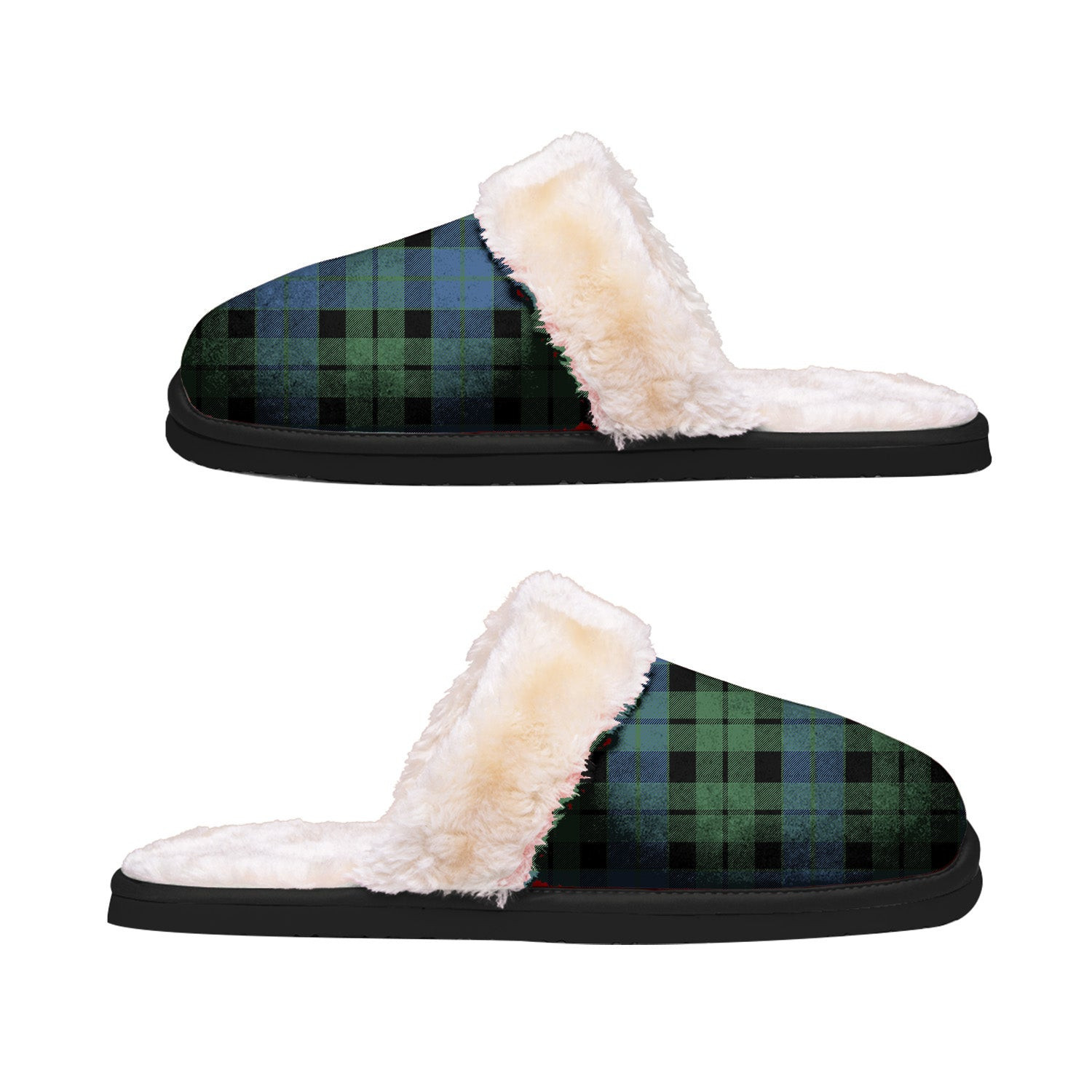 ScotsTee Shop Scottish MacKay Ancient Clan Tartan Slippers Warm House Plush Slippers