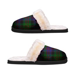 ScotsTee Shop Scottish MacDonald Clan Tartan Slippers Warm House Plush Slippers