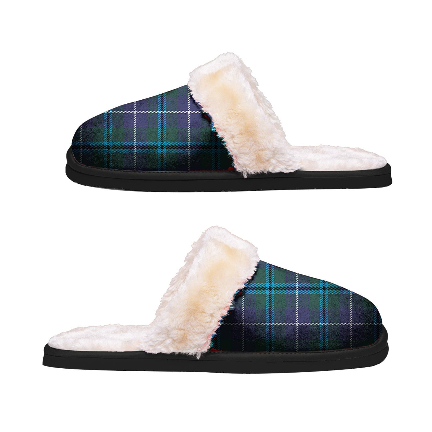 ScotsTee Shop Scottish Sandilands Clan Tartan Slippers Warm House Plush Slippers