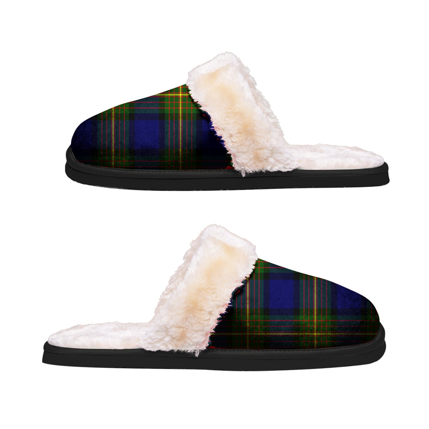 ScotsTee Shop Scottish Muir Clan Tartan Slippers Warm House Plush Slippers