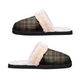 ScotsTee Shop Scottish Scott Green Weathered Clan Tartan Slippers Warm House Plush Slippers