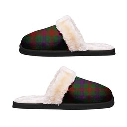 ScotsTee Shop Scottish Ross 03 Clan Tartan Slippers Warm House Plush Slippers