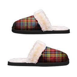 ScotsTee Shop Scottish Ogilvie (Ogilvy) of Airlie Ancient Clan Tartan Slippers Warm House Plush Slippers