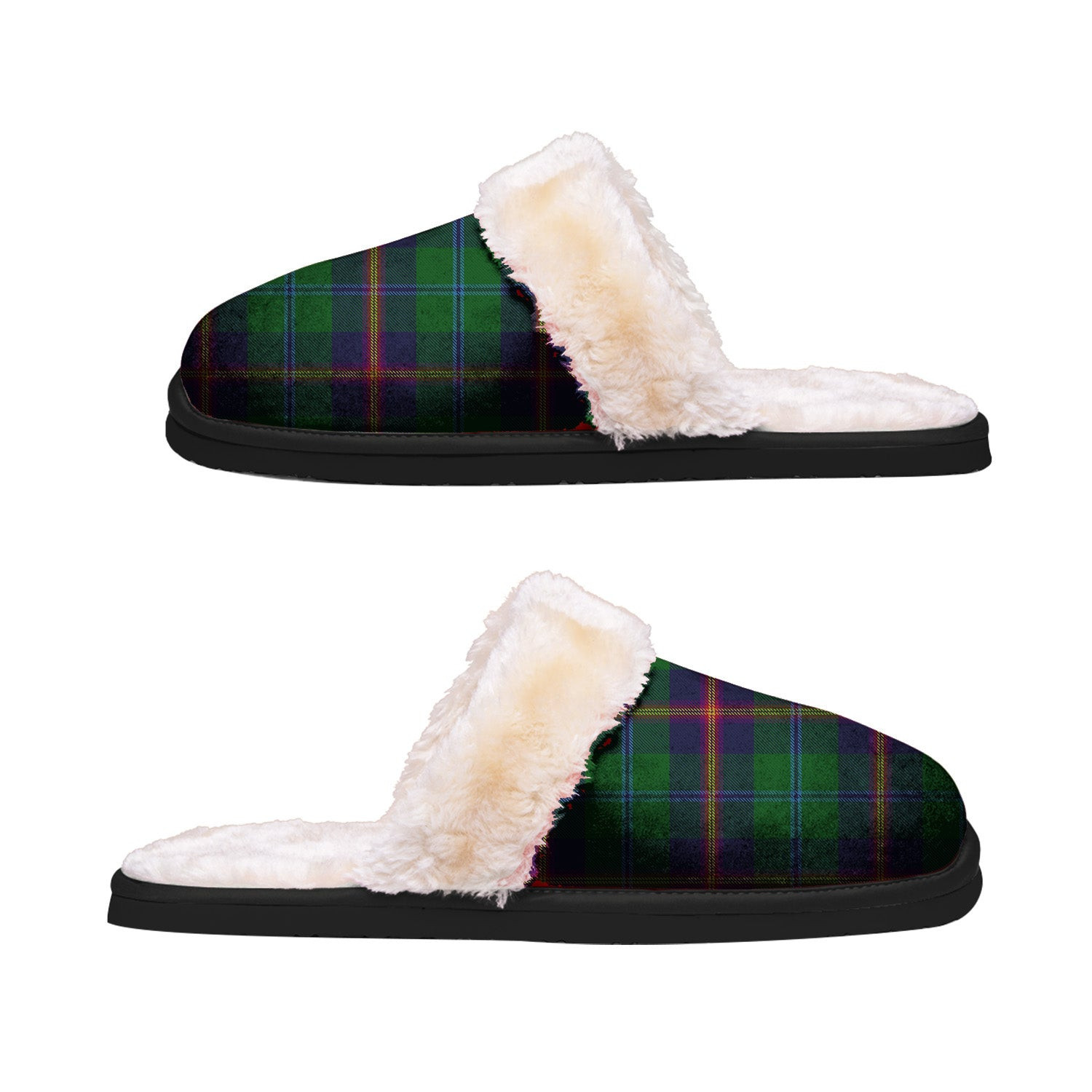 ScotsTee Shop Scottish Young Clan Tartan Slippers Warm House Plush Slippers