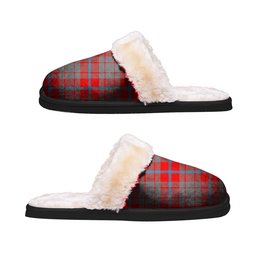 ScotsTee Shop Scottish Moubray Clan Tartan Slippers Warm House Plush Slippers