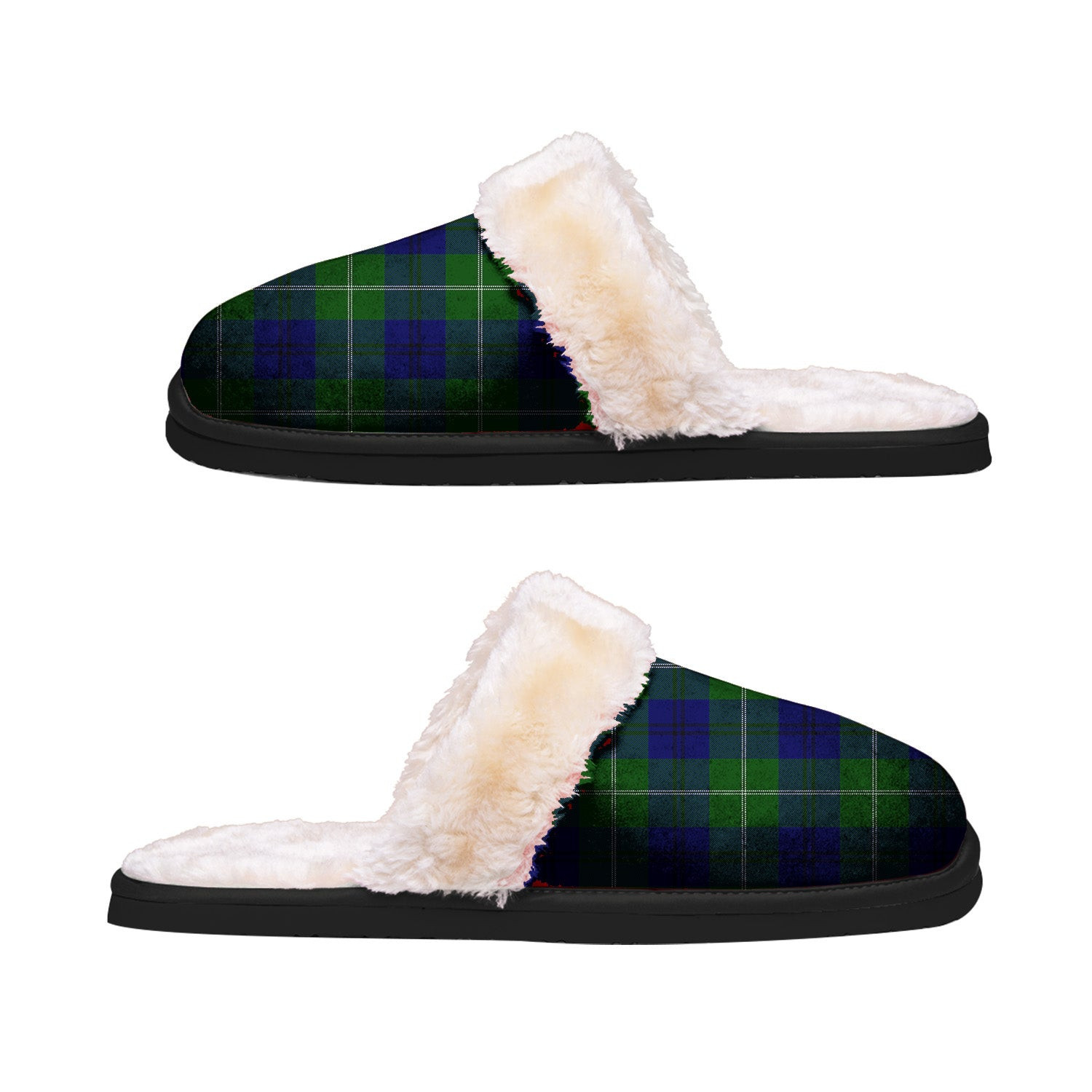 ScotsTee Shop Scottish Oliphant Modern Clan Tartan Slippers Warm House Plush Slippers