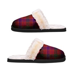 ScotsTee Shop Scottish Ross 04 Clan Tartan Slippers Warm House Plush Slippers
