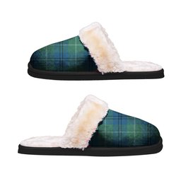ScotsTee Shop Scottish Oliphant Ancient Clan Tartan Slippers Warm House Plush Slippers