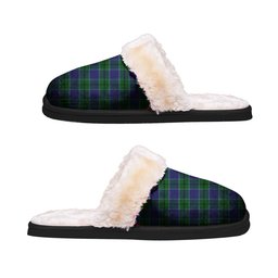 ScotsTee Shop Scottish Scott Green 02 Clan Tartan Slippers Warm House Plush Slippers