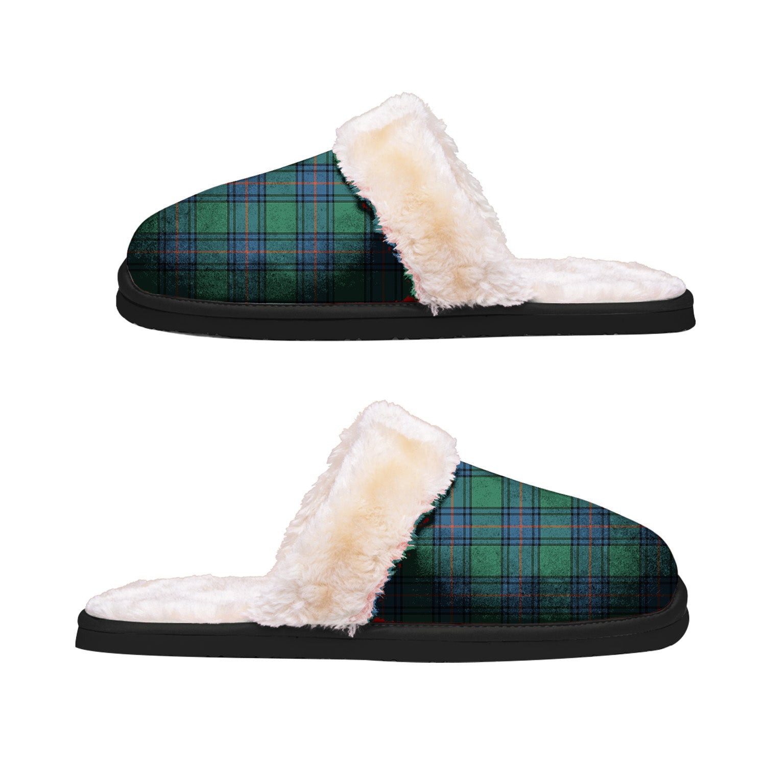 ScotsTee Shop Scottish Shaw Ancient Clan Tartan Slippers Warm House Plush Slippers