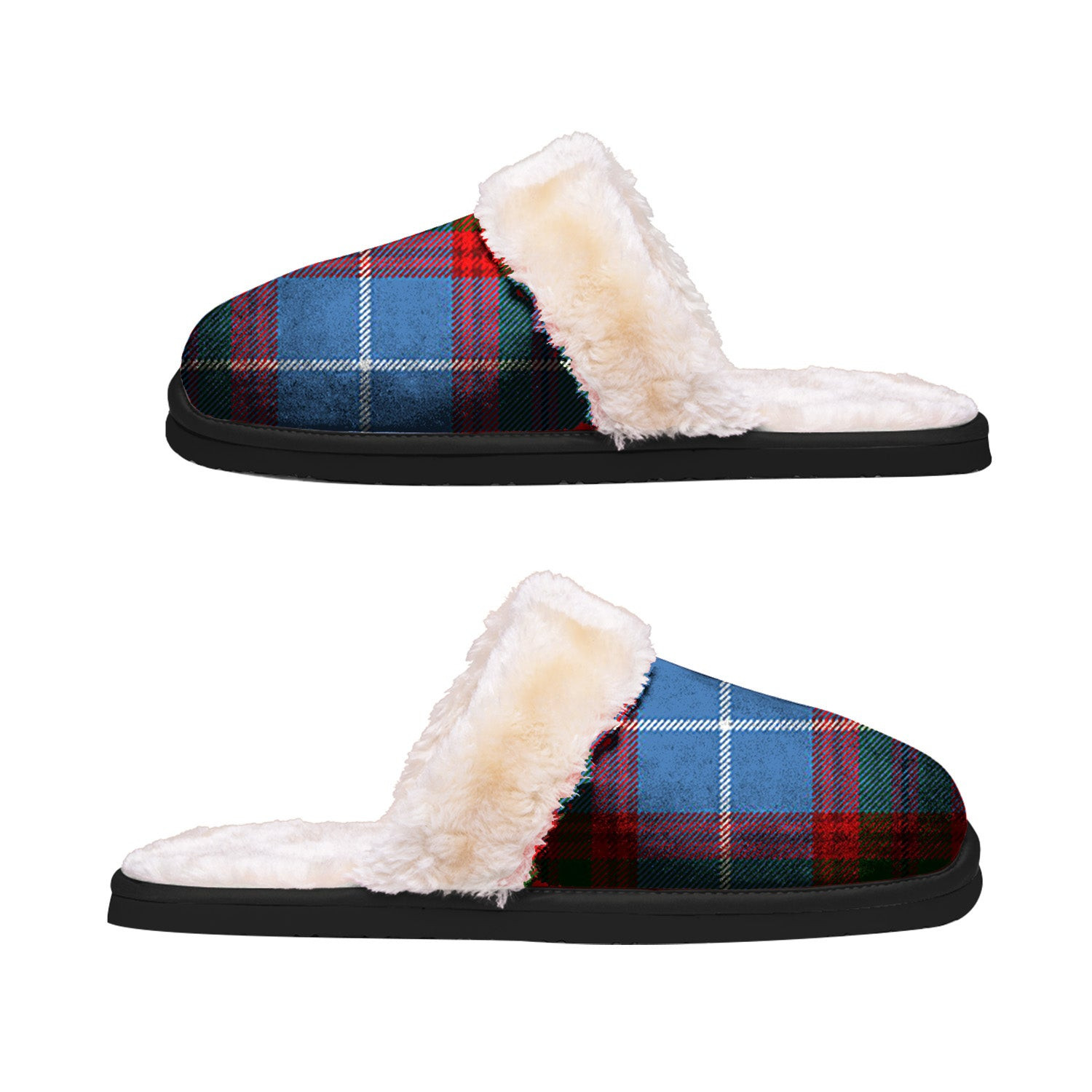 ScotsTee Shop Scottish Pentland Clan Tartan Slippers Warm House Plush Slippers