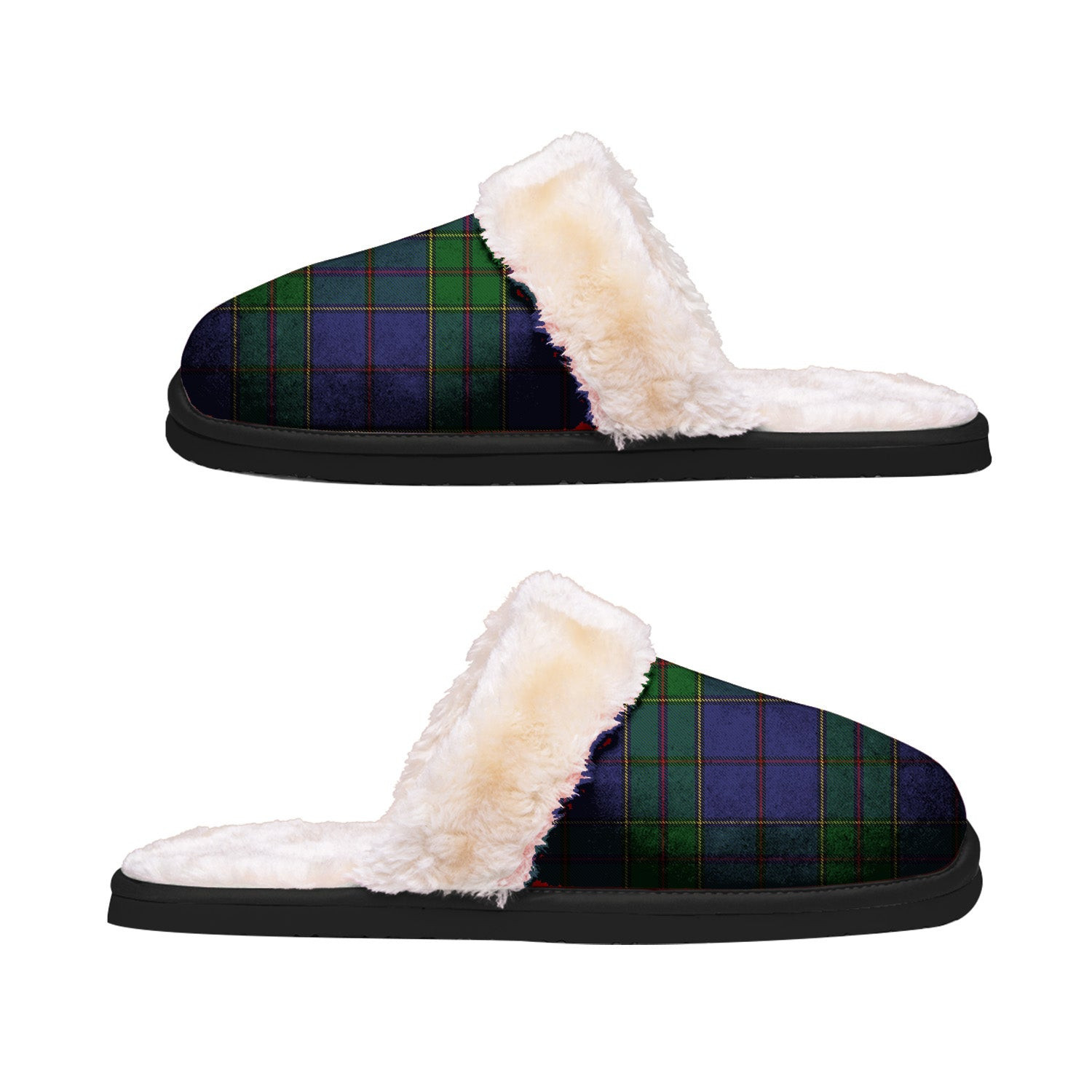 ScotsTee Shop Scottish Strachan Clan Tartan Slippers Warm House Plush Slippers