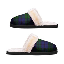 ScotsTee Shop Scottish Strachan Clan Tartan Slippers Warm House Plush Slippers