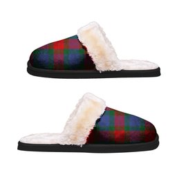 ScotsTee Shop Scottish Mar Clan Tartan Slippers Warm House Plush Slippers