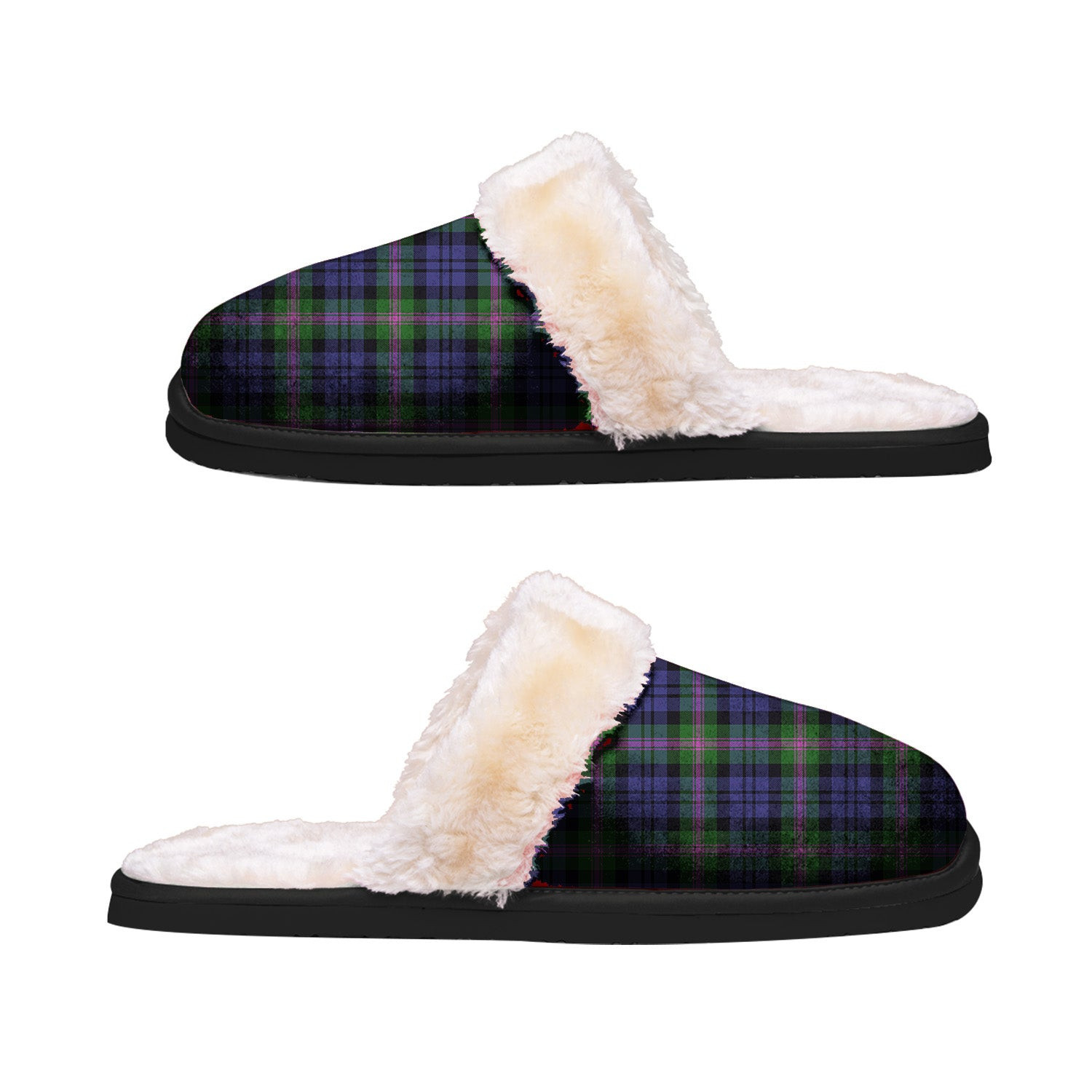 ScotsTee Shop Scottish Baird Modern Clan Tartan Slippers Warm House Plush Slippers