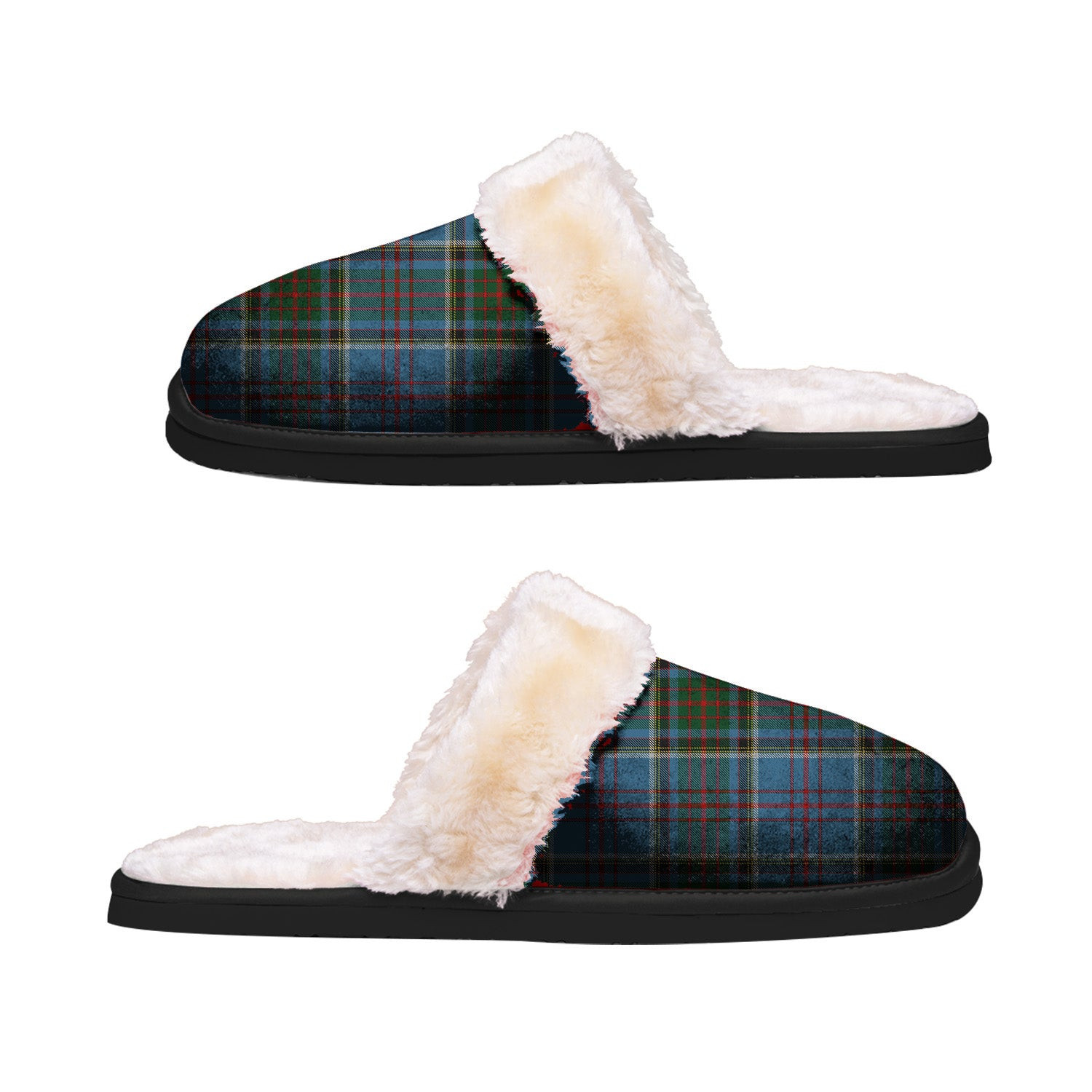 ScotsTee Shop Scottish Anderson Old Makinlay Clan Tartan Slippers Warm House Plush Slippers