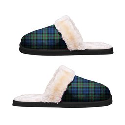 ScotsTee Shop Scottish Baird Ancient Clan Tartan Slippers Warm House Plush Slippers