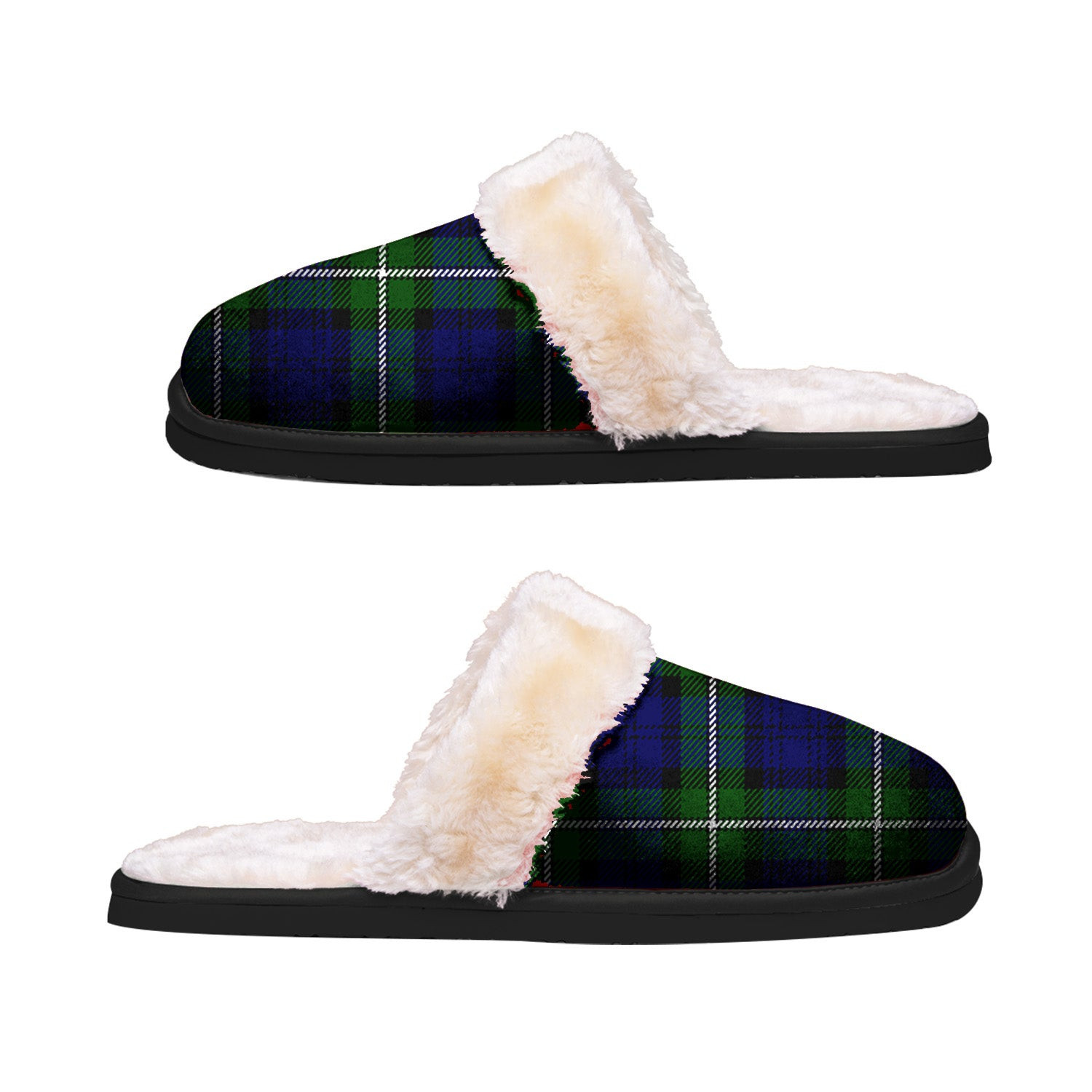 ScotsTee Shop Scottish Bannerman Clan Tartan Slippers Warm House Plush Slippers