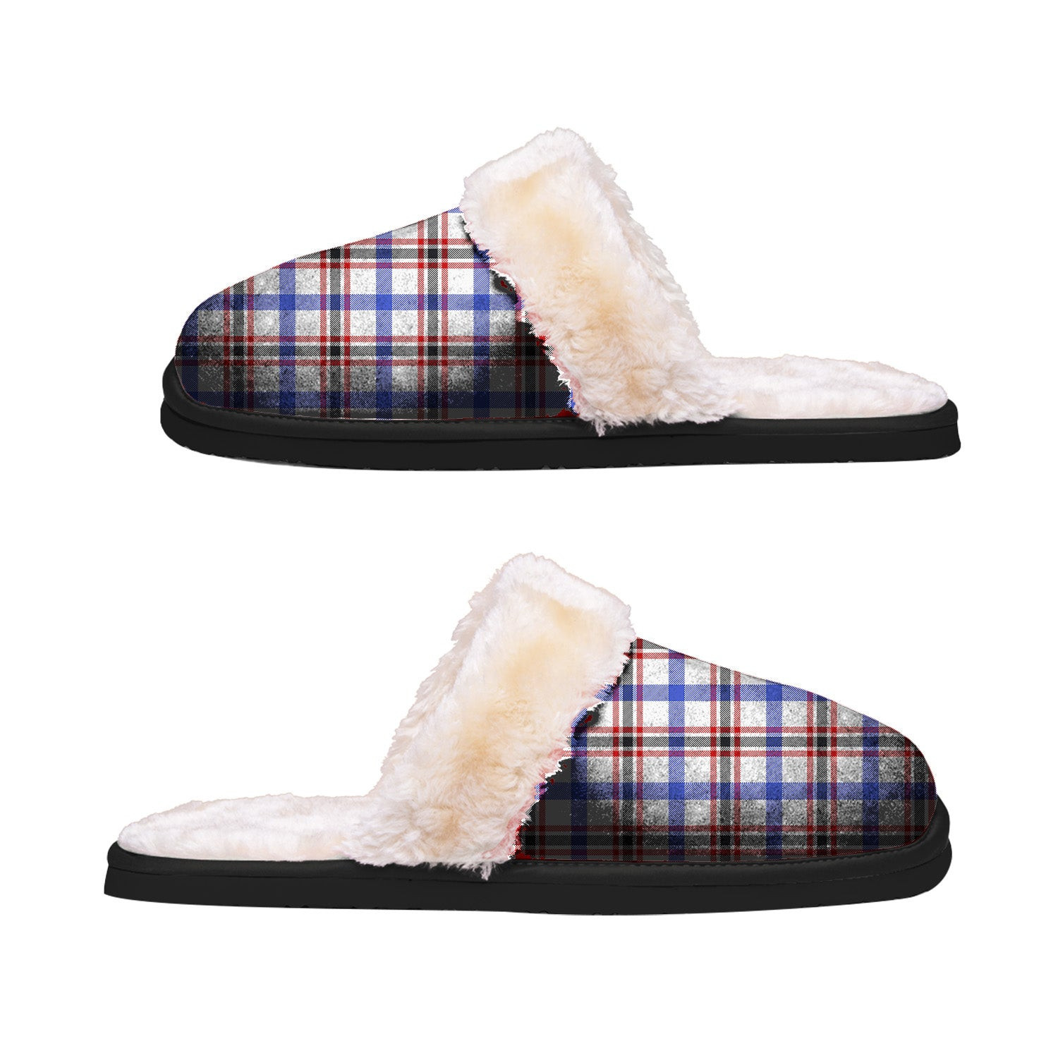 ScotsTee Shop Scottish Boswell Modern Clan Tartan Slippers Warm House Plush Slippers