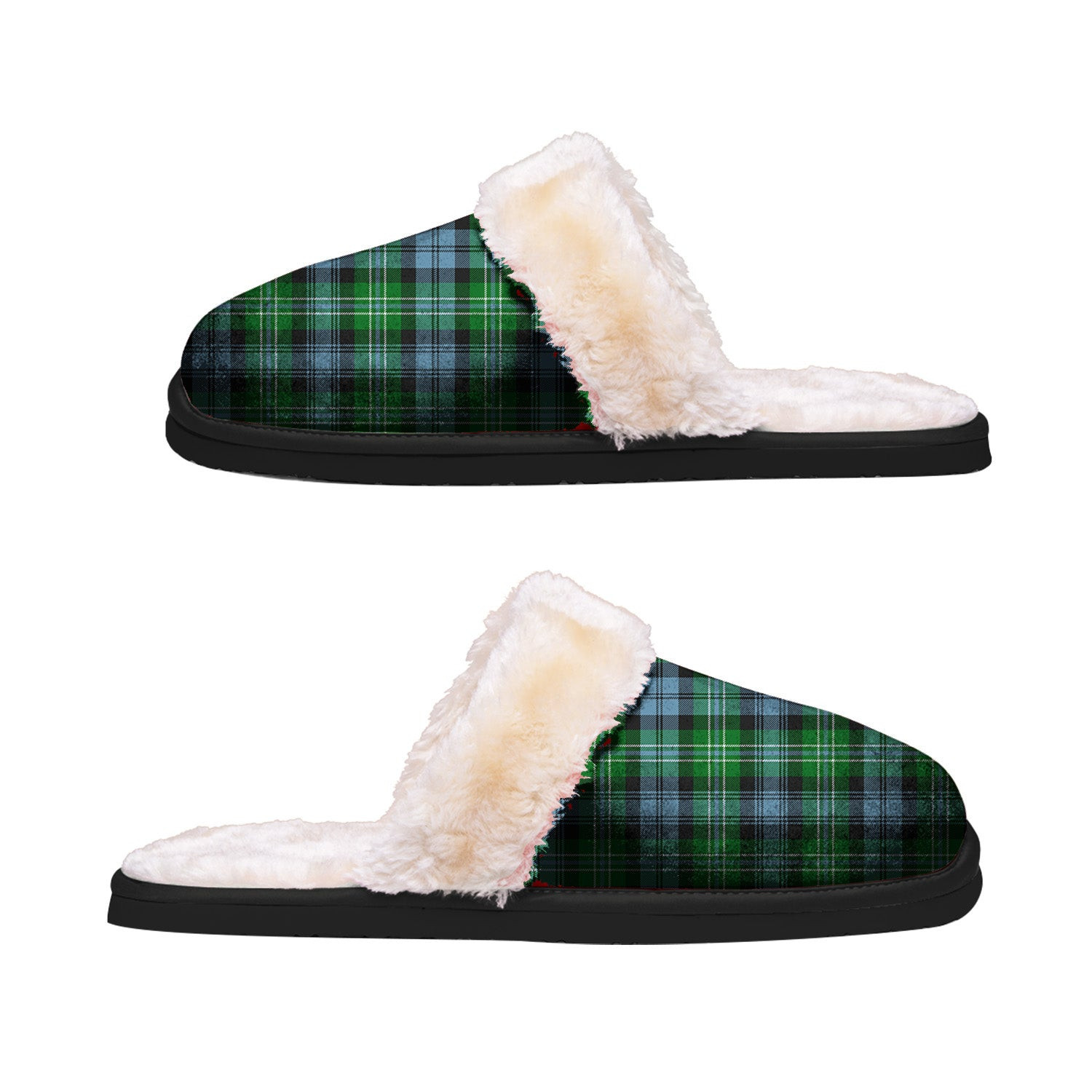 ScotsTee Shop Scottish Arbuthnot Ancient Clan Tartan Slippers Warm House Plush Slippers