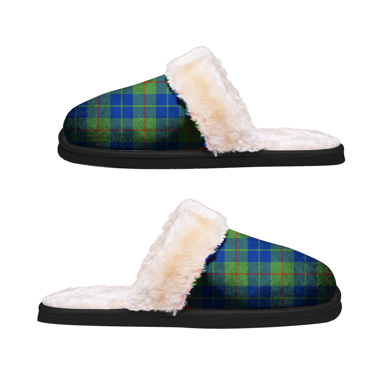 ScotsTee Shop Scottish Barclay Hunting Ancient Clan Tartan Slippers Warm House Plush Slippers