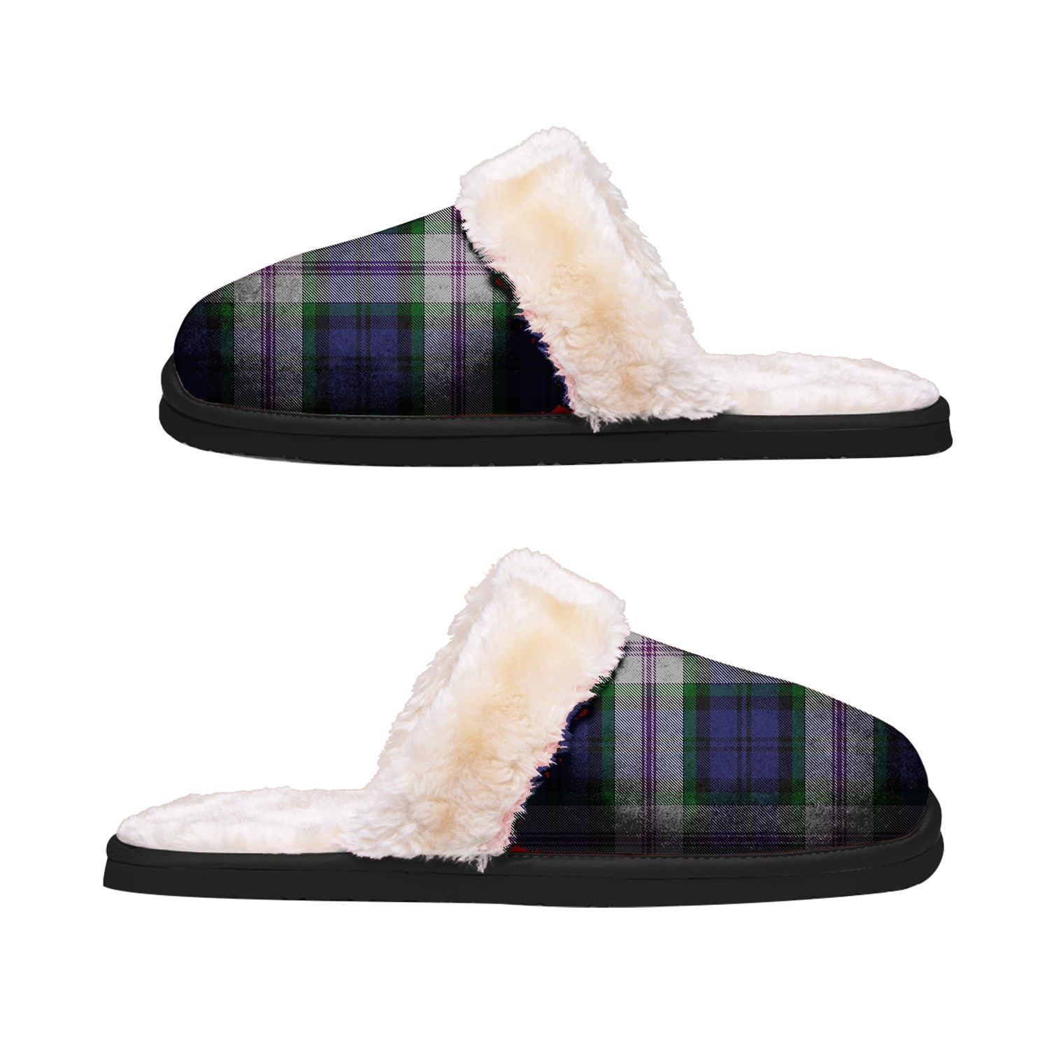 ScotsTee Shop Scottish Baird Dress Clan Tartan Slippers Warm House Plush Slippers