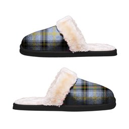 ScotsTee Shop Scottish Bell Clan Tartan Slippers Warm House Plush Slippers