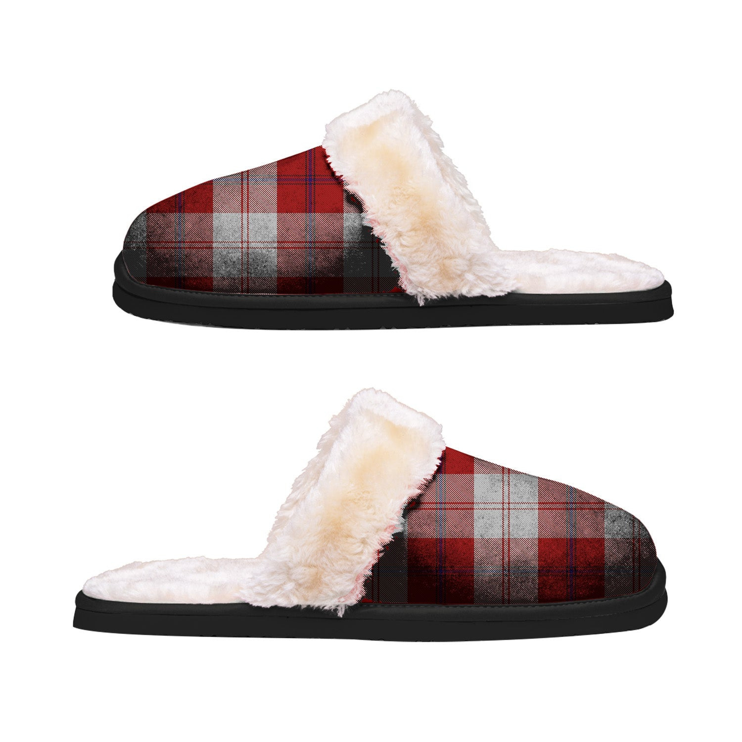 ScotsTee Shop Scottish Cunningham Dress Clan Tartan Slippers Warm House Plush Slippers