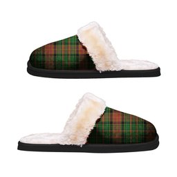 ScotsTee Shop Scottish Dalrymple of Castleton 02 Clan Tartan Slippers Warm House Plush Slippers